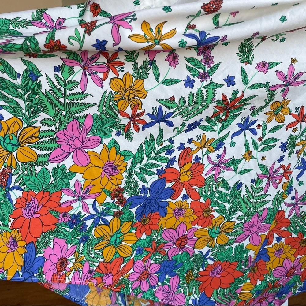 Talbots Cotton Poplin Midi Button Down Shirt Dress in Blissful Floral size 12 - Picture 5 of 14